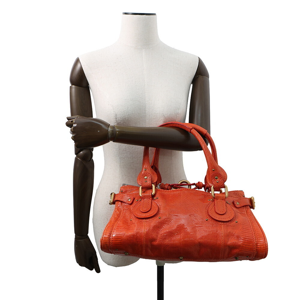 Chloe Paddington Lizard Handbag Bag - Picture 4 of 7